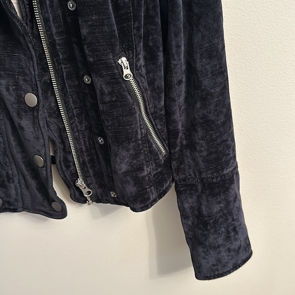 FREE PEOPLE from Dusk til Dawn Black Velvet Moto Jacket. Size Small NEW - Picture 6 of 16